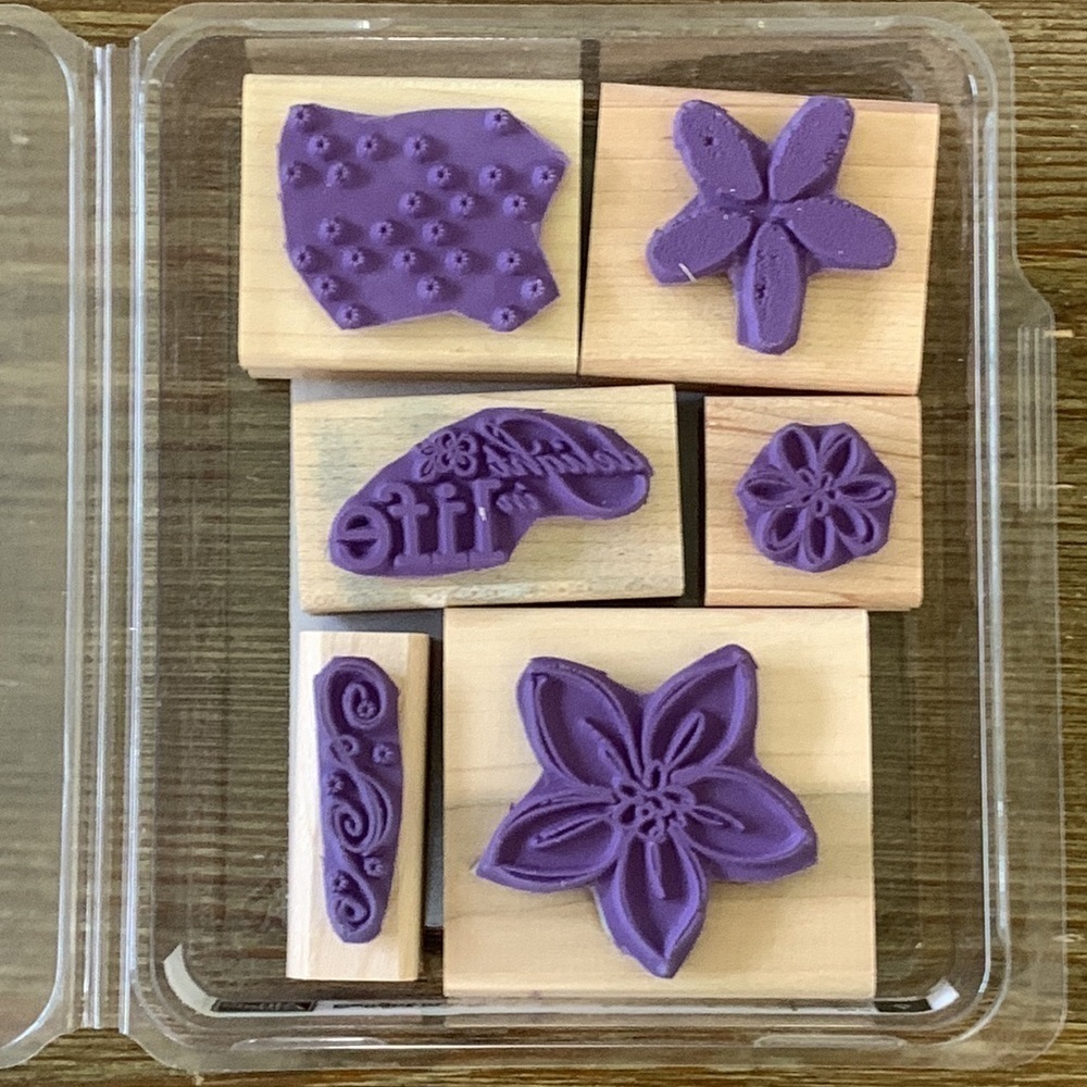 Stampin’ Up! Rubber Stamp Set Delight In Life Set of 6 - Picture 2 of 3
